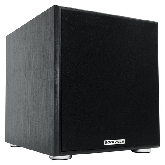 Rock Shaker 10" Inch Black 600W Powered Home Theater Subwoofer Sub